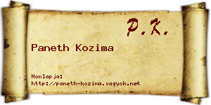 Paneth Kozima névjegykártya